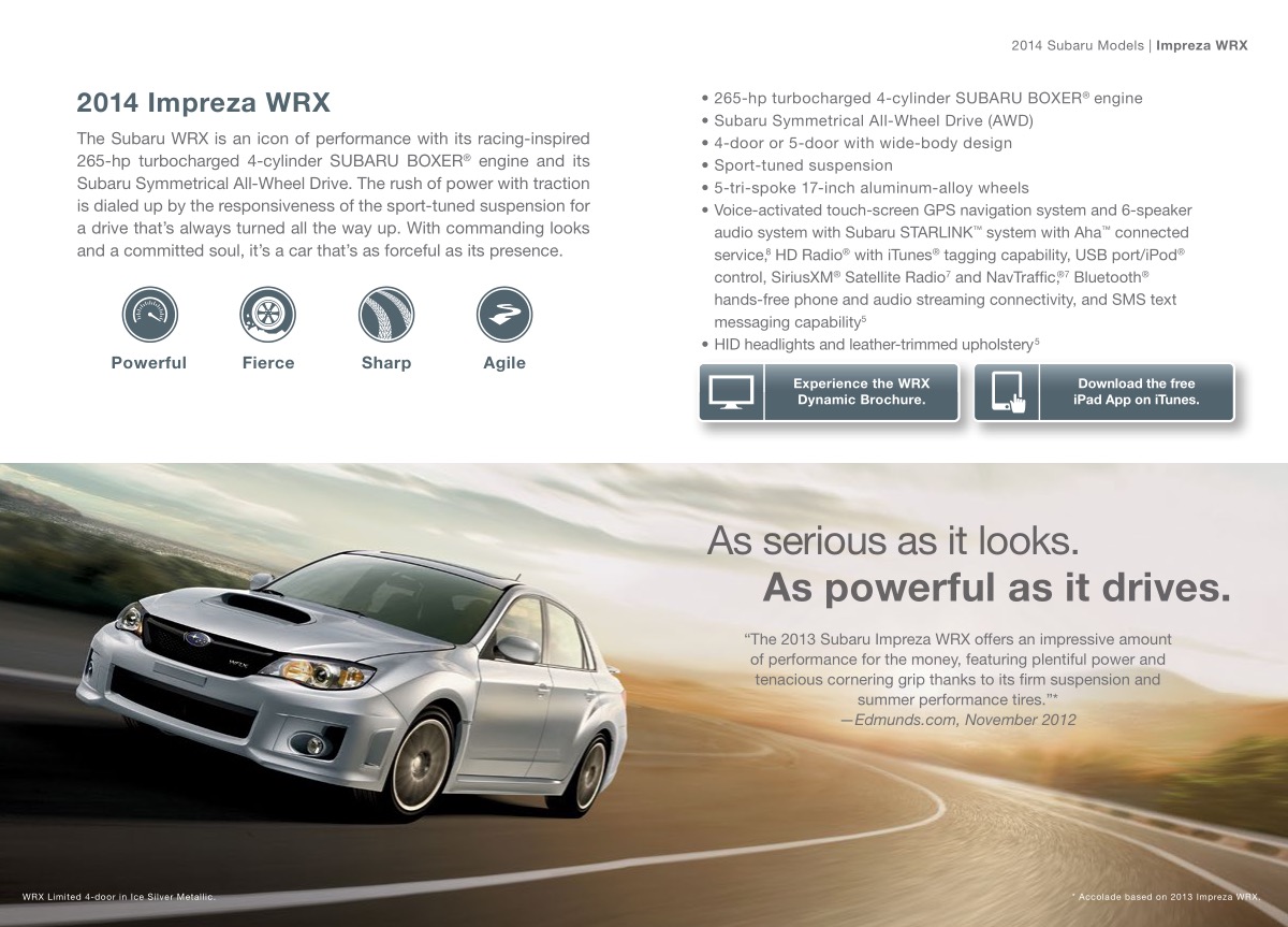 2014 Subaru Brochure Page 26